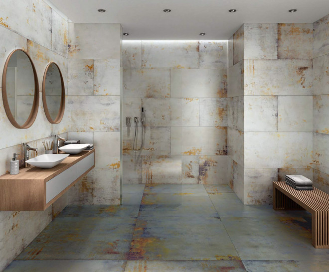 Porcelain Outdoor Paving Apavisa Lamiere Blue