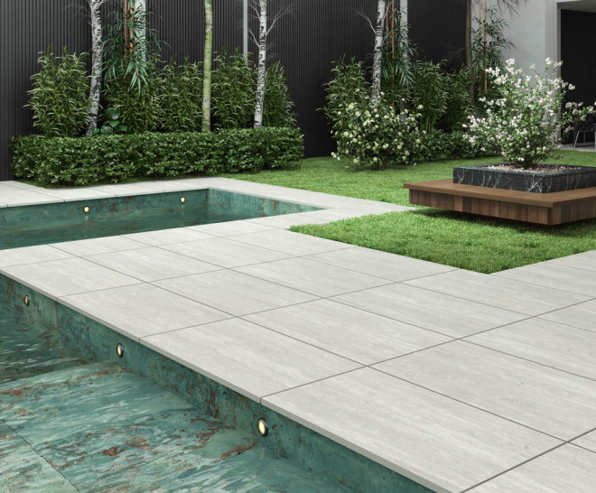 Porcelain Outdoor Paving Apavisa Travertino Navona