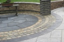 Limestone Outdoor Paving Circle Black Uncalibrated 