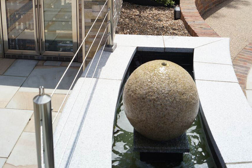 Granite Sphere Yellow