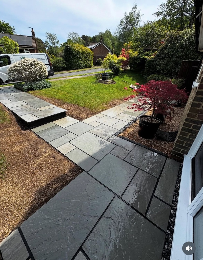 Sandstone Outdoor Paving Grey Riven Calibrated