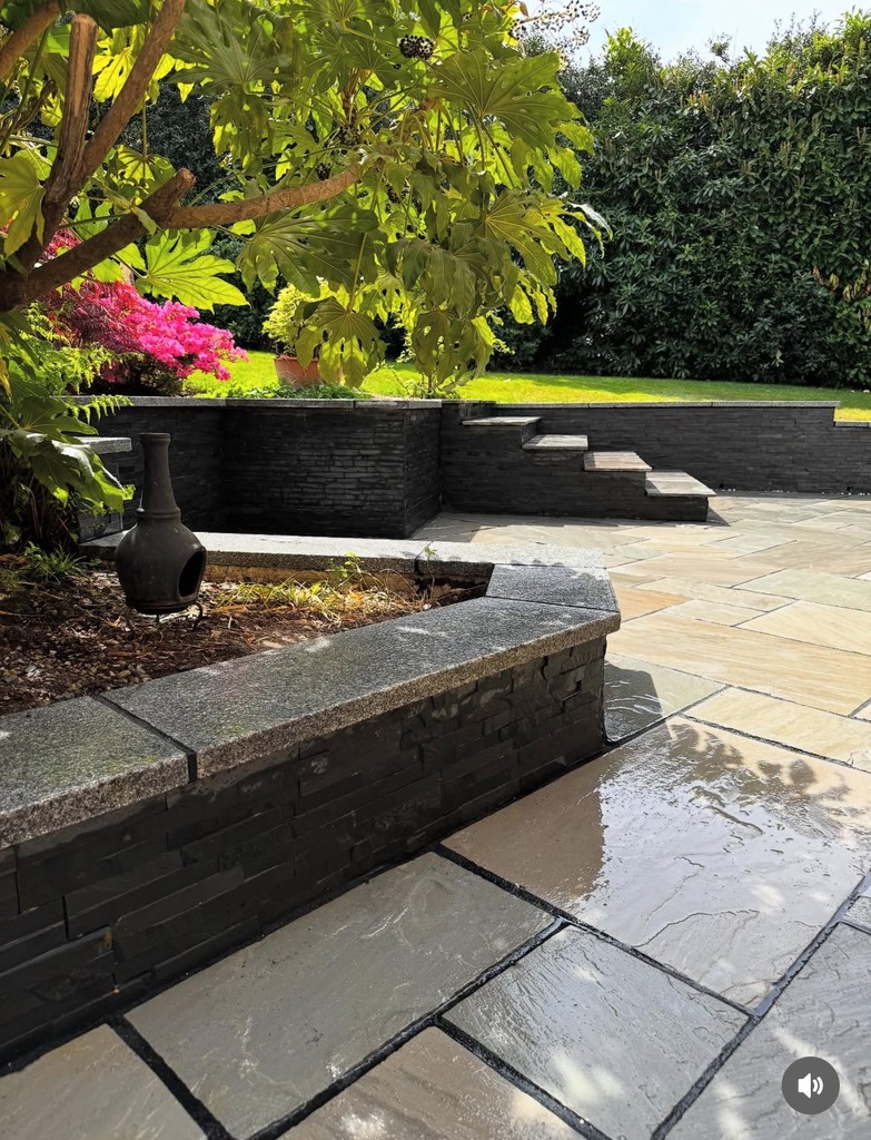 Sandstone Outdoor Paving Grey Riven Calibrated Project Pack