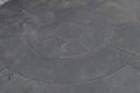 Limestone Outdoor Paving Circle Black Uncalibrated 