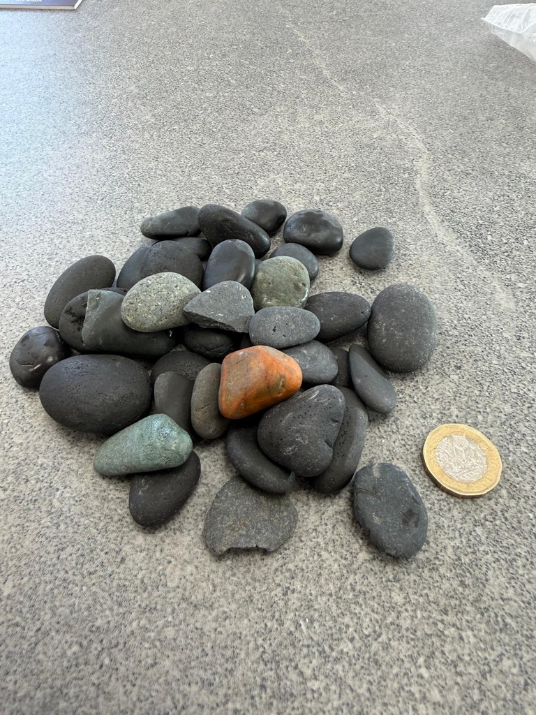Basalt Aggregate Beach Pebbles Black Natural