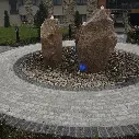 Granite Cobbles Black Cropped Bush Hammered Lightly Tumbled
