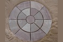 Sandstone Outdoor Paving Circle Coral Uncalibrated  Riven