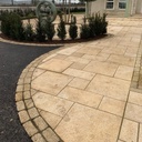 Granite Cobbles Yellow Cropped Bush Hammered Lightly Tumbled 