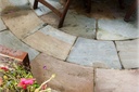 Sandstone Outdoor Paving Circle Lemon Uncalibrated Riven