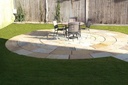 Sandstone Outdoor Paving Circle Mint Uncalibrated Riven