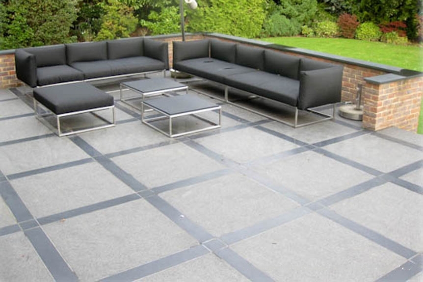 Granite Outdoor Paving Diamond Black Flamed