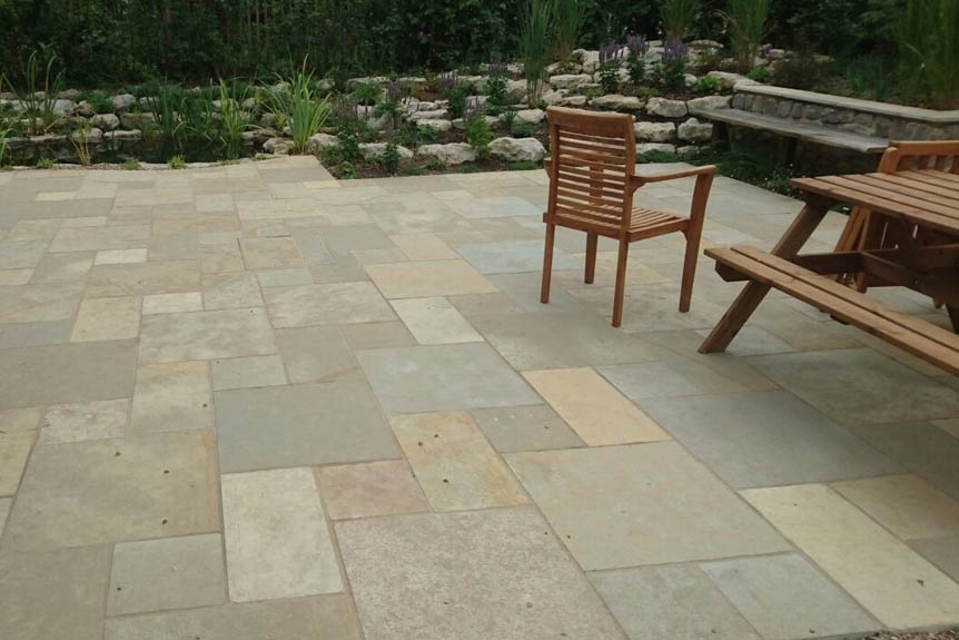 Limestone Outdoor Paving Morisca Riven Calibrated Sawn Edges