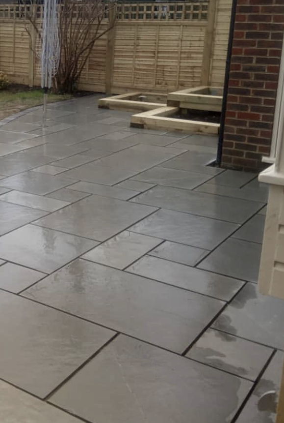 Slate Outdoor Paving Grey Green Riven