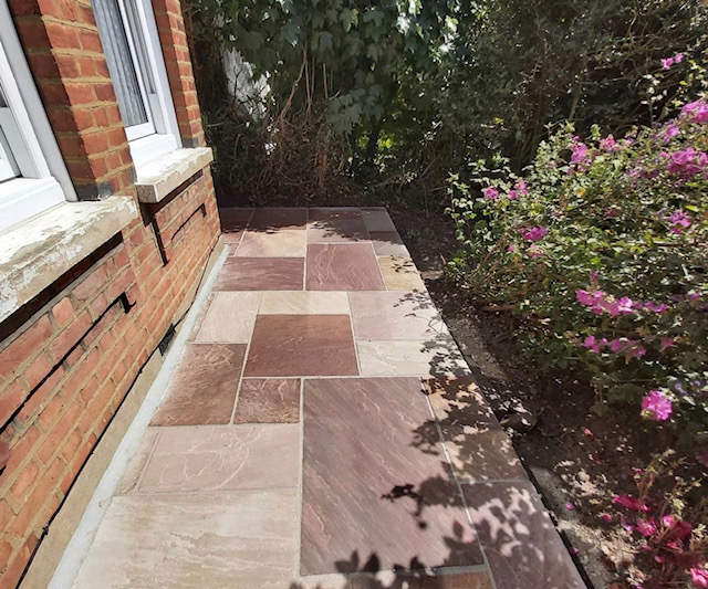 Sandstone Outdoor Paving Coral Riven Calibrated Project Pack