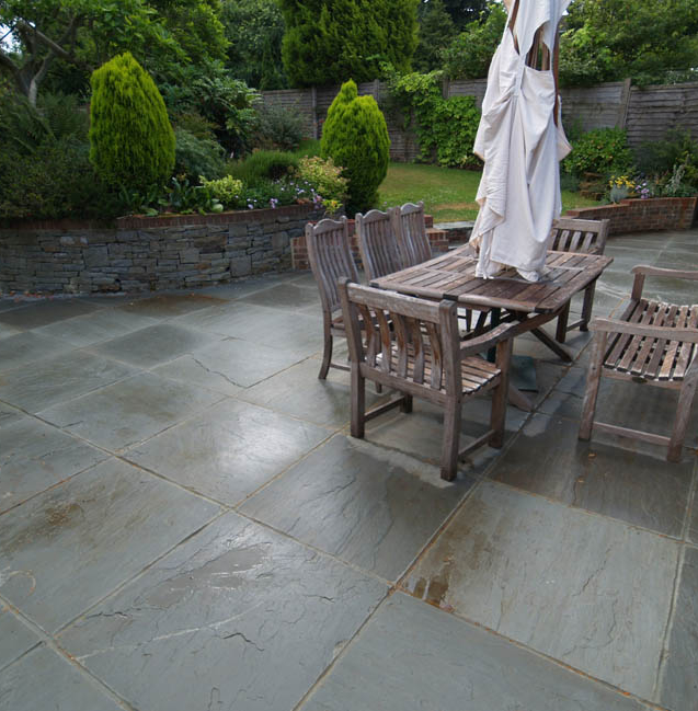 Sandstone Outdoor Paving Grey Riven Calibrated Project Pack