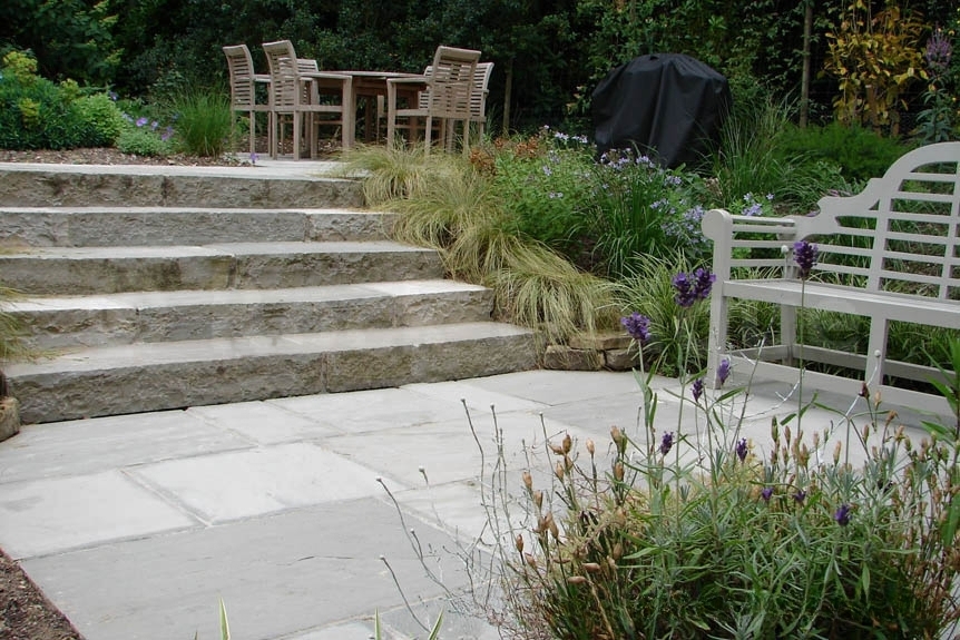 Sandstone Outdoor Paving Grey Riven Calibrated Project Pack