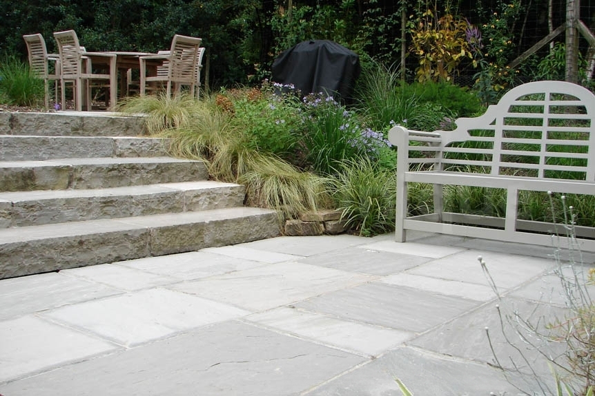 Sandstone Outdoor Paving Grey Riven Calibrated Project Pack