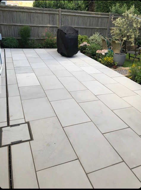 Sandstone Outdoor Paving Grey Sawn & Sandblasted