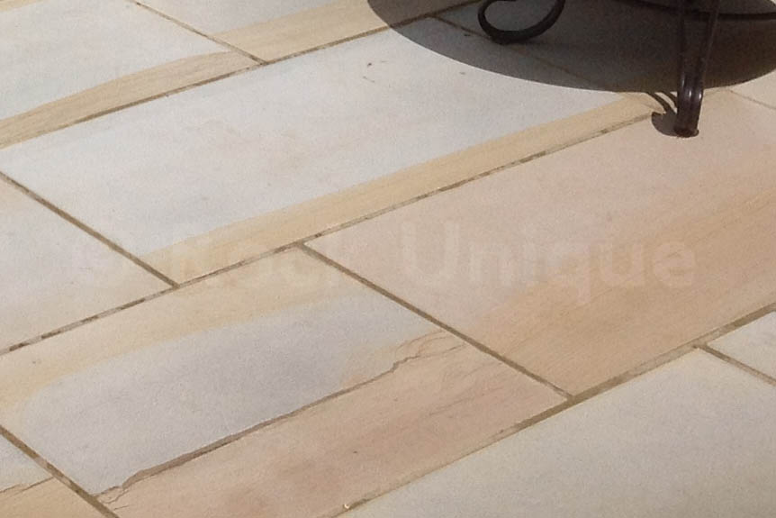 Sandstone Outdoor Paving Lemon Sawn & Sandblasted