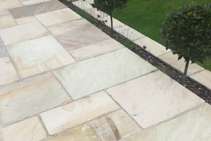 Sandstone Outdoor Paving Mint Riven Calibrated Project Pack