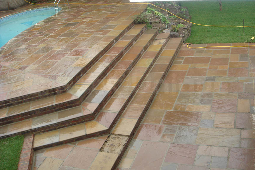 Sandstone Outdoor Paving Raj Riven Calibrated