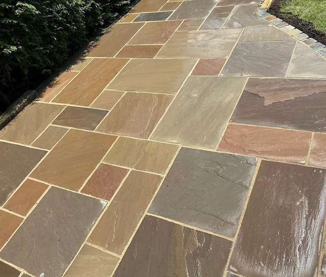 Sandstone Outdoor Paving Raj Riven Calibrated