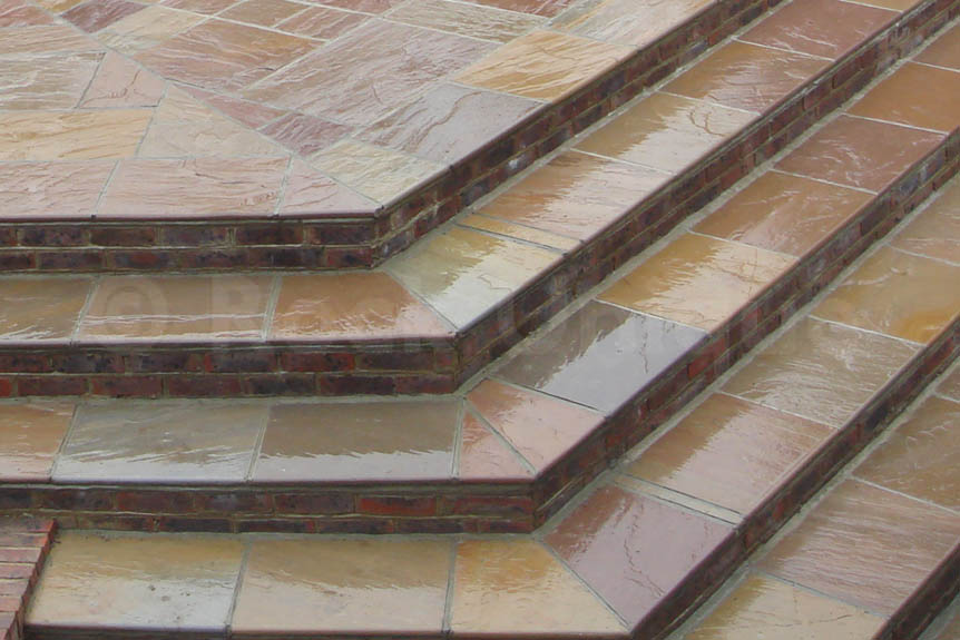 Sandstone Outdoor Paving Raj Riven Calibrated Project Pack