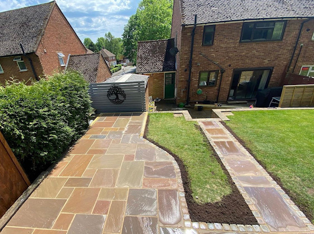 Sandstone Outdoor Paving Raj Riven Calibrated Project Pack