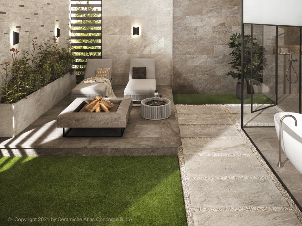 Porcelain Outdoor Paving Atlas Concorde Norde Platino