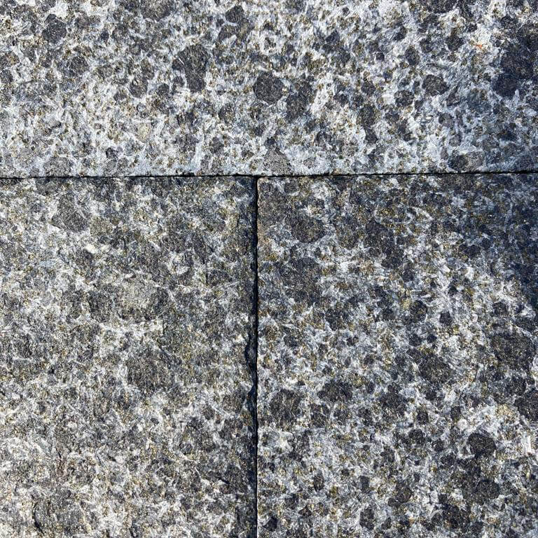 Granite Cobbles Black Sawn & Flamed