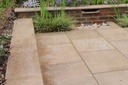 Sandstone Step Oken Buff Bullnosed Sawn & Sandblasted