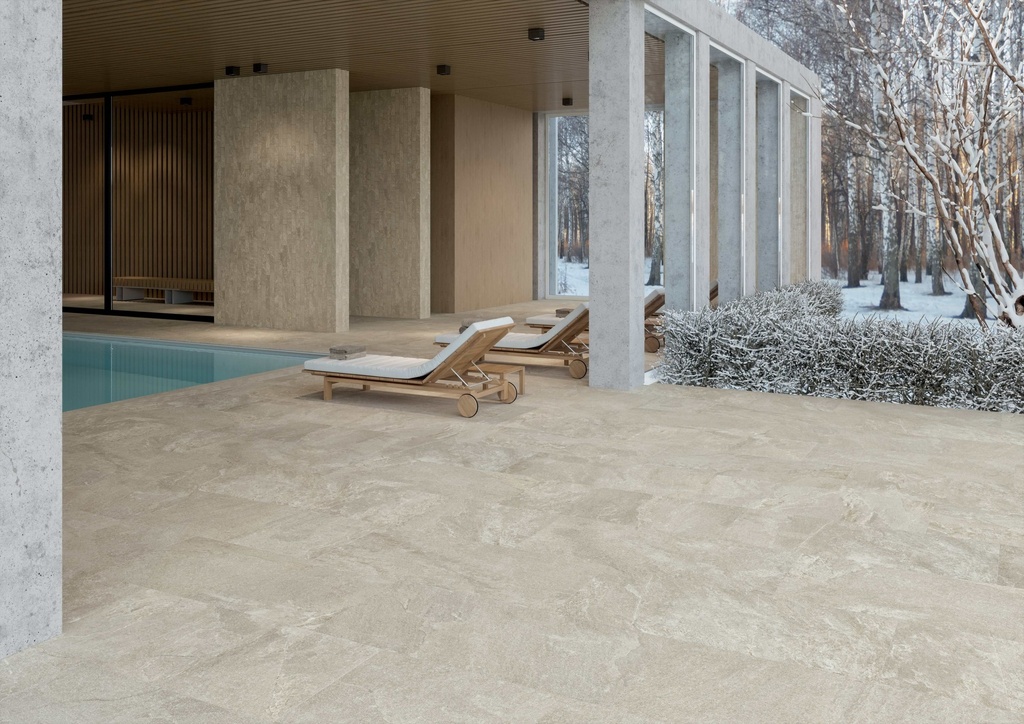 Porcelain Outdoor Paving Marca Corona Arkiquartz Pumice