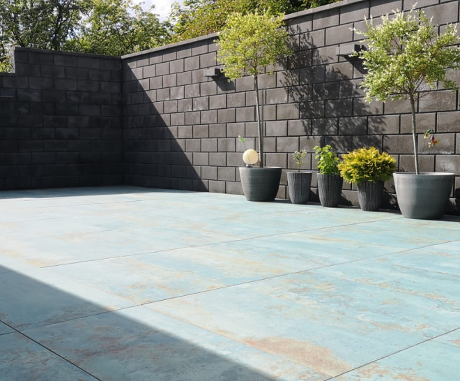 Porcelain Outdoor Paving Apavisa Zinc Green