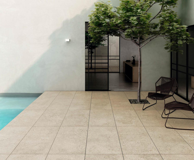 Porcelain Outdoor Paving Apavisa Wind Ivory
