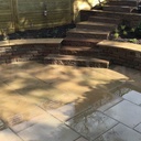 [364] Sandstone Outdoor Paving Oken Buff Sawn & Sandblasted (500mm x Random Lengths)