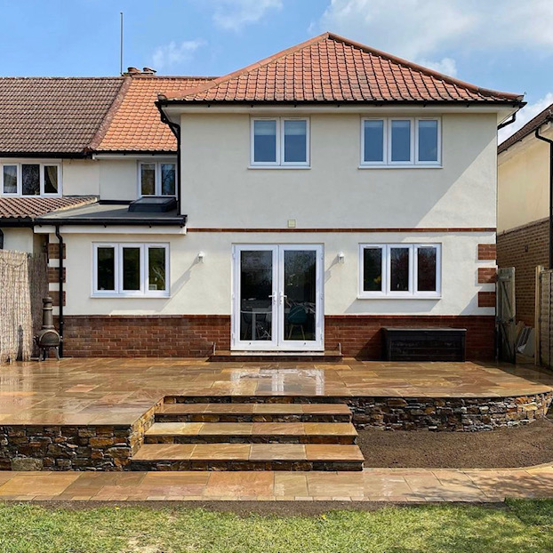 Sandstone Outdoor Paving Raj Riven Calibrated Project Pack