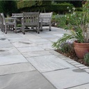 [401] Sandstone Outdoor Paving Grey Riven Calibrated (275x275mm)