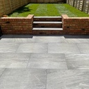 Porcelain Outdoor Paving Kandla Grey Riven