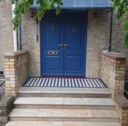 Sandstone Step Raj Bullnosed Sawn & Sandblasted