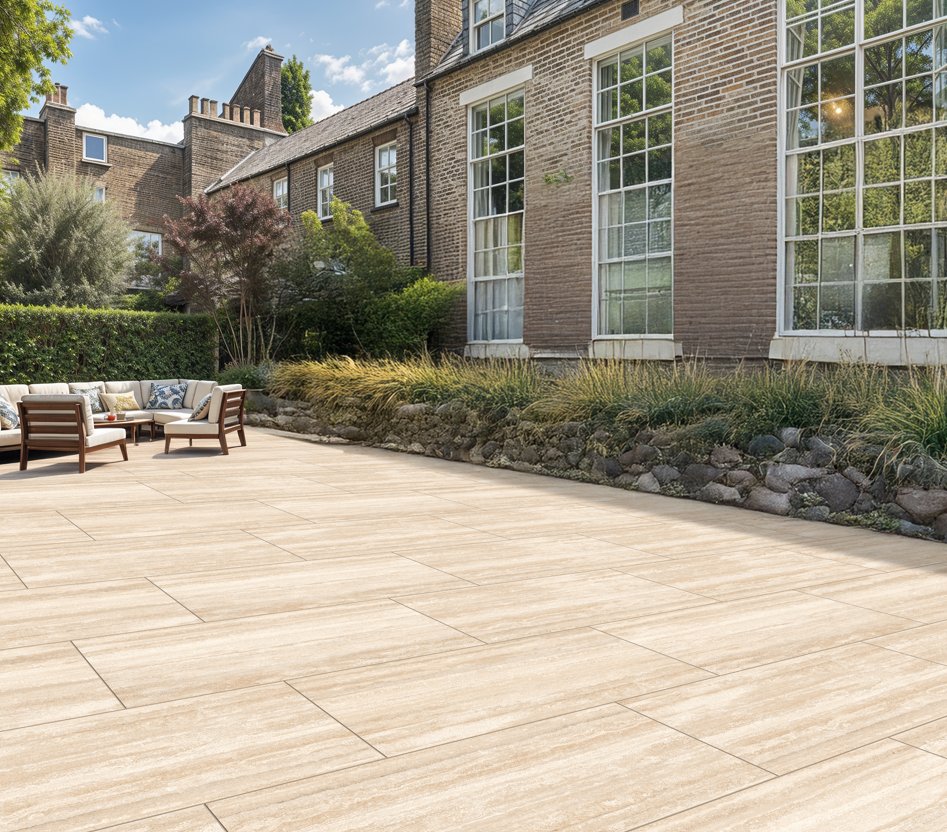 Porcelain Outdoor Paving Premier Paving Grand Travertine Gold