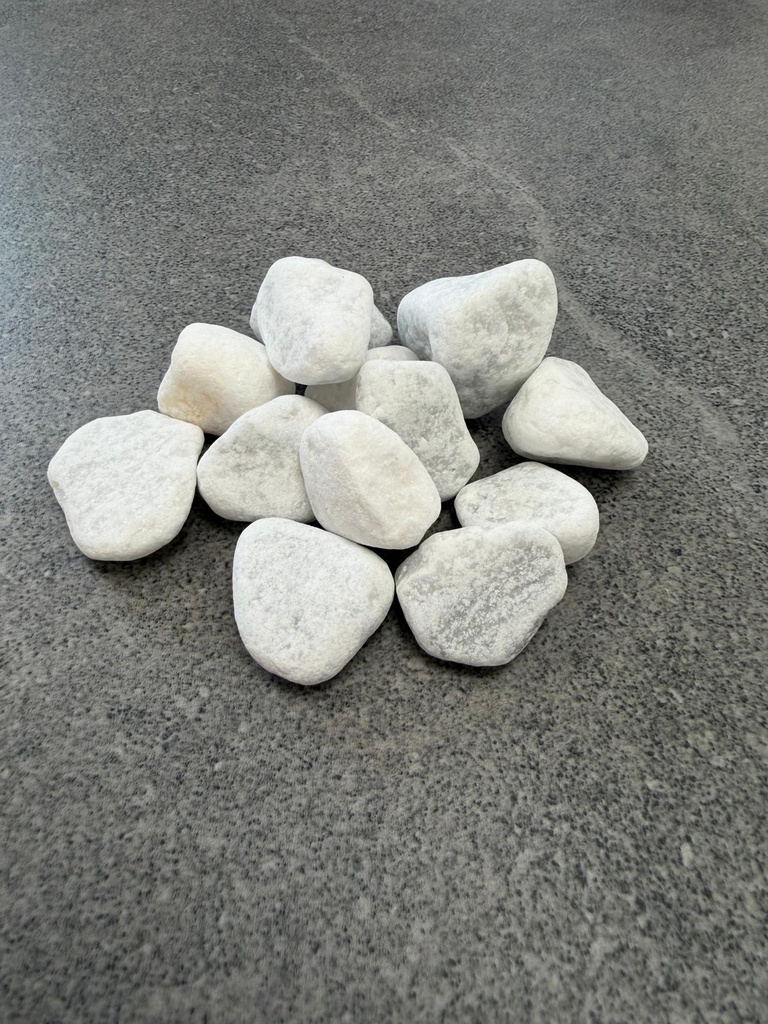 Marble Aggregate Crystal White Tumbled