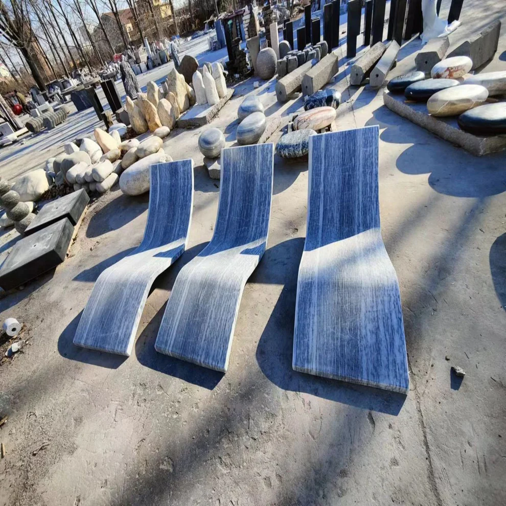 Honed Marble Laying Bench