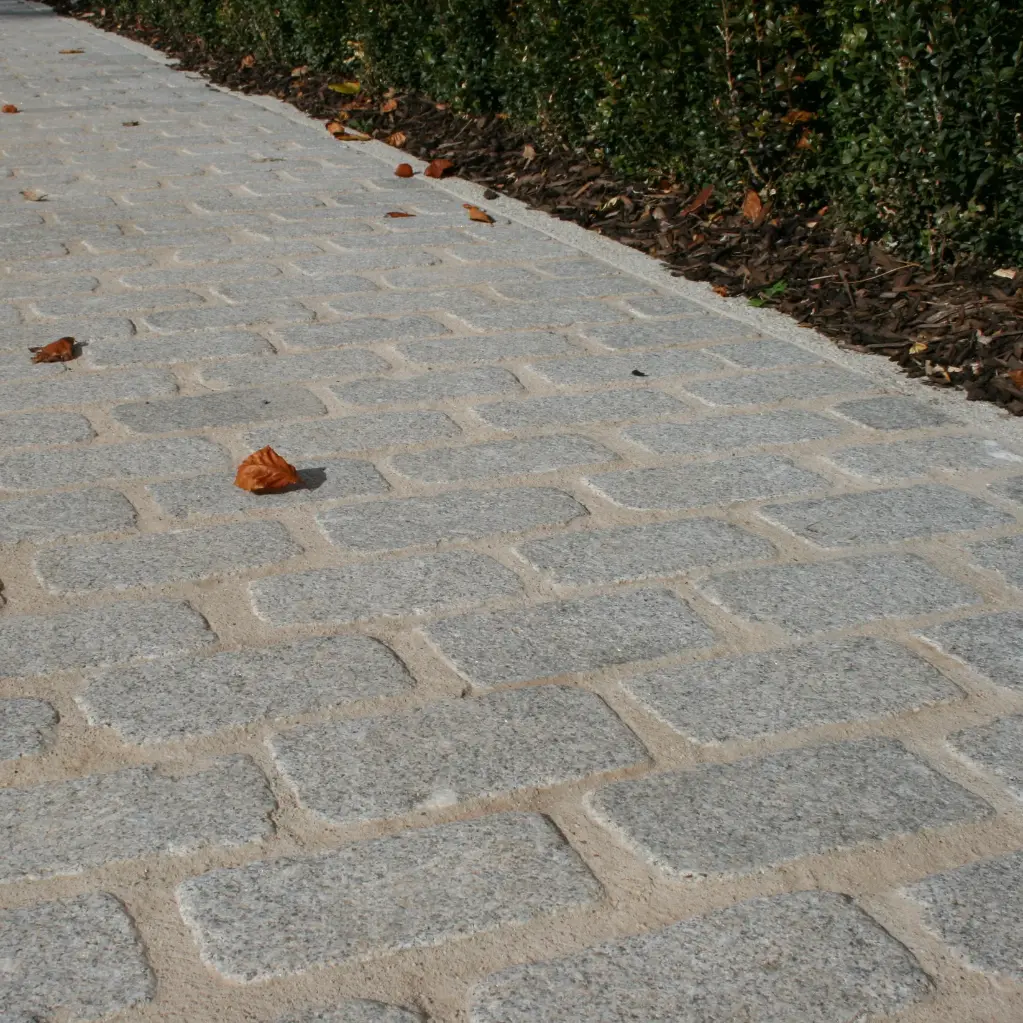 Granite Cobbles Silver Grey Cropped Bush Hammered Lightly Tumbled  