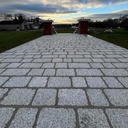 Granite Cobbles Silver Grey Coachman Sawn Edge, Flamed & Lightly Tumbled