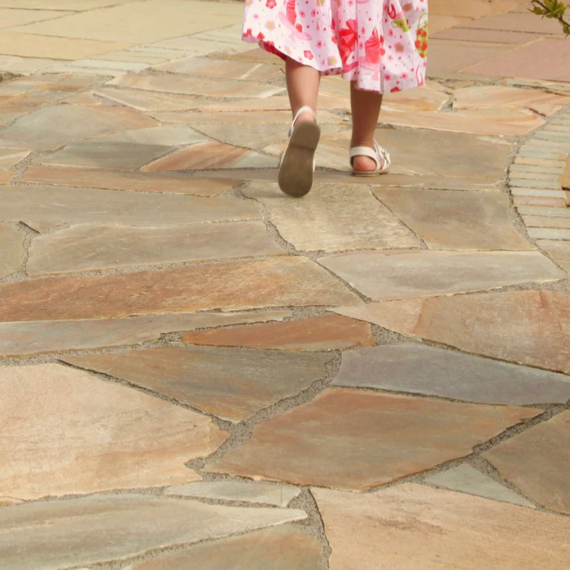 Quartzite Outdoor Paving Gold Crazy Paving