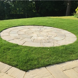 Sandstone Outdoor Paving Circle Grey Uncalibrated Riven