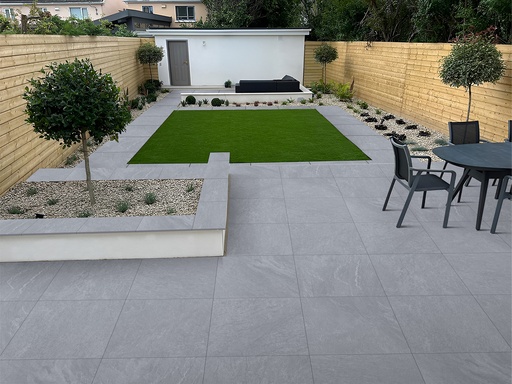 [928] Porcelain Outdoor Paving Premier Paving Aura Grey